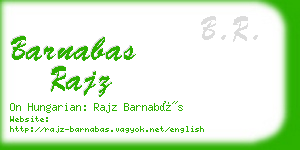 barnabas rajz business card